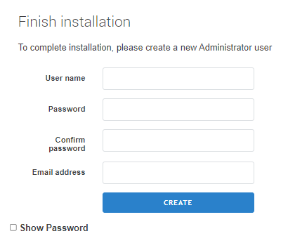 Create a new Administrator user
